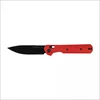 Sulankstomas peilis KNIVESPL The First Sandvik 14C28N, raudonas G10, juoda PVD danga