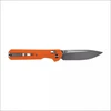Sulankstomas peilis KNIVESPL The First Sandvik 14C28N, oranžinė G10, Stonewashed/Satin