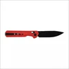 Sulankstomas peilis KNIVESPL The First Sandvik 14C28N, raudonas G10, juoda PVD danga