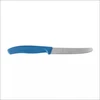Virtuvinis peilis Victorinox Swiss Classic 6.7832.C1 dantytais ašmenimis ir užapvalintu galu, mėlynas