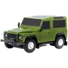 Žalias nuotoliniu būdu valdomas „Land Rover Defender“ automobilio modelis RASTAR 78500, 1:24