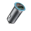 Automobilinis įkroviklis Acefast B16 95W USB-C/USB-A pilkas