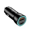 BlueStar Įkroviklis automobilinis Blue Star (1xUSB; 1xUSB-C; QC 3.0; 25W) juodas