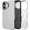 Dėklas Perfectionists Triangle Mag Case Apple iPhone 16 sidabrinis