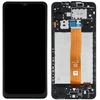 Ekranas Samsung A125 A12 su lietimui jautriu stikliuku ir rėmeliu originalus Juodas (service pack)