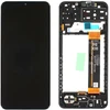 Ekranas Samsung A135 A13 4G su lietimui jautriu stikliuku ir rėmeliu originalus Juodas (service pack)