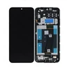 Ekranas Samsung A145P/A145R A14 4G su lietimui jautriu stikliuku ir rėmeliu originalus Juodas (service pack)