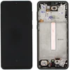 Ekranas Samsung A336 A33 5G su lietimui jautriu stikliuku ir rėmeliu originalus Awesome Juodas (assembled service pack)