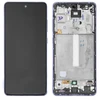 Ekranas Samsung A525 A52 4G/A526 A52 5G su lietimui jautriu stikliuku ir rėmeliu originalus Awesome Juodas (assembled service pack)