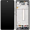 Ekranas Samsung A536 A53 5G su lietimui jautriu stikliuku ir rėmeliu originalus Awesome Juodas (service pack)
