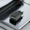 Acefast A90 įkroviklis GaN USB-A QC 18W – juodos spalvos