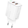 FONENG wall charger EU63 2.4A 12W 2xUSB Baltas