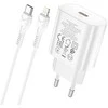 Įkroviklis Hoco N22 25W USB-C + USB-C to Lightning cable 1.0m baltas