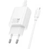 Įkroviklis Hoco N62 30W GaN USB-C + USB-C to Lightning cable 1.0m baltas