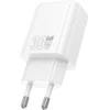 Įkroviklis Hoco N63 30W GaN USB-C/USB-A baltas