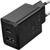 Įkroviklis Hoco N71 30W GaN USB-C/USB-A juodas