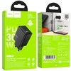 Įkroviklis Hoco N71 30W GaN USB-C/USB-A juodas
