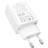 Įkroviklis Hoco N71 30W GaN USB-C/USB-A baltas