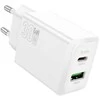 Įkroviklis Hoco N71 30W GaN USB-C/USB-A baltas