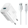 Įkroviklis Joyroom JR-TF4 18W USB-A + USB-A to Lightning cable 1.0m baltas