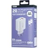 Įkroviklis Remax RP-U120 20W USB-C/USB-A + USB-C to Lightning cable 1.0m baltas