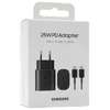 Įkroviklis Samsung EP-TA800XBEGWW 25W + Type-C kabelis 25W juodas
