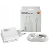 Xiaomi MDY-15-EK USB-A 90W Kelioninis įkroviklis + Data kabelis USB-C 6A baltos spalvos