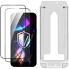 LCD apsauginis stikliukas (2 vnt.) su aplikatoriumi 3mk Hardy Hardura 9H Apple iPhone 15 Pro juodas