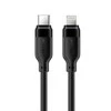 USB kabelis Acefast C16-01 USB-C to Lightning 1.2m juodas