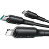 USB kabelis Joyroom S-A61 USB-A to USB-C/Lightning/MicroUSB 3.5A 1.2m juodas