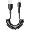 Joyroom greito įkrovimo kabelis automobiliui USB C - USB Easy-Travel Series 3A 1.5m – juodas