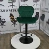 Re Stock Furniture Aksominė baro kėdė „Bona“, žalia