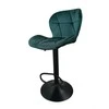 Re Stock Furniture Aksominė baro kėdė „Bona“, tamsiai žalia