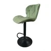 Re Stock Furniture Aksominė baro kėdė „Bona“, alyvuogių spalvos