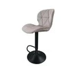 Re Stock Furniture Aksominė baro kėdė „Bona“, smėlio spalvos
