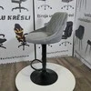 Re Stock Furniture Aksominė baro kėdė „Mode“, pilka