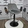 Re Stock Furniture Aksominė baro kėdė „Mode“, pilka