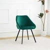 Re Stock Furniture Aksominė kėdė „Gana“, žalia