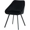 Re Stock Furniture Aksominė kėdė „Gana“, juoda