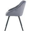 Re Stock Furniture Aksominė kėdė „Gana“, pilka