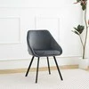 Re Stock Furniture Aksominė kėdė „Gana“, pilka