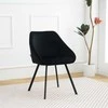 Re Stock Furniture Aksominė kėdė „Gana“, juoda