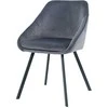 Re Stock Furniture Aksominė kėdė „Gana“, pilka