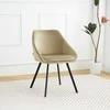 Re Stock Furniture Aksominė kėdė „Gana“, smėlio spalvos