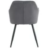 Re Stock Furniture Aksominė kėdė „Komo“, pilka