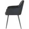 Re Stock Furniture Aksominė kėdė „Komo“, juoda