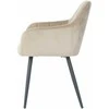 Re Stock Furniture Aksominė kėdė „Komo“, smėlio spalvos
