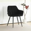 Re Stock Furniture Aksominė kėdė „Komo“, juoda
