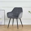 Re Stock Furniture Aksominė kėdė „Komo“, pilka