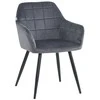 Re Stock Furniture Aksominė kėdė „Komo“, pilka
